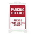 thumbnail image 3 of M&T Displays White Street SignPro Board, Weatherproof A-Frame Sidewalk Curb Sign with 2 24x36 inch Matt Laminated Anti-Glare PARKING LOT FULL Sticker Signs, Folding Portable Double Sided, 3 of 8