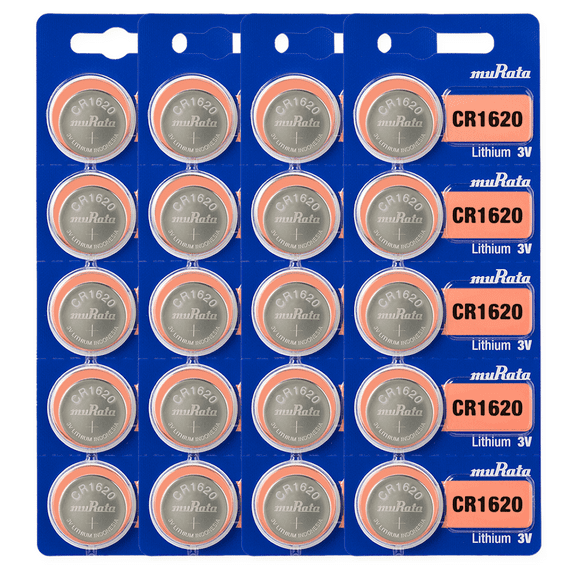 Murata CR1620 3V Lithium Coin Cell (20 Batteries) - Replaces Sony CR1620