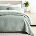 thumbnail image 5 of Wrinkle Resistant All Season Quilt Set Coverlet Eucalyptus Diamond Stitched for Queen Size Bedding by Comfort Canopy, 5 of 11