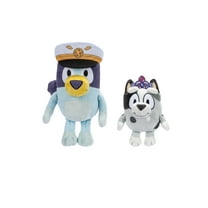 Bluey Friends - Captain Bluey and Princess Muffin Stuffed Plush Bundle