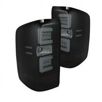 2014-2016 Chevy Silverado 1500 Black & Smoke Fiber Optic LED Tail Lights