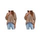 thumbnail image 3 of Blusa informal para mujer Qarigey Café S 2piezas, 3 of 6