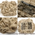 thumbnail image 3 of SEGO Clip in Messy Bun Hair Piece Wavy Scrunchie Hair Extension Fake Hair Donut Ponytail Comb Stretch Hair Extension for Women Clearance, 3 of 10