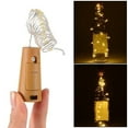 thumbnail image 4 of 20 LED Wine Bottle Cork Lights Copper Wire String Lights, 2M/6.5FT Battery Operated Wine Bottle Fairy Lights Bottle DIY, Christmas, Wedding Party Décor Multicolor, 4 of 5