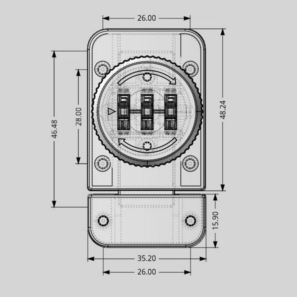 Lylong Home Essentials 3 Digital Keyless Combination Lock Password Display Cabinet Door Hardware Silver