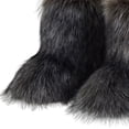 thumbnail image 3 of Botas Invierno A Media Pantorrilla Nieve Peludas Mujeres Fuzzy Fluffy Punta Redonda Cálido Cómodo Zapatos Planos Al Aire Libre, 3 of 8