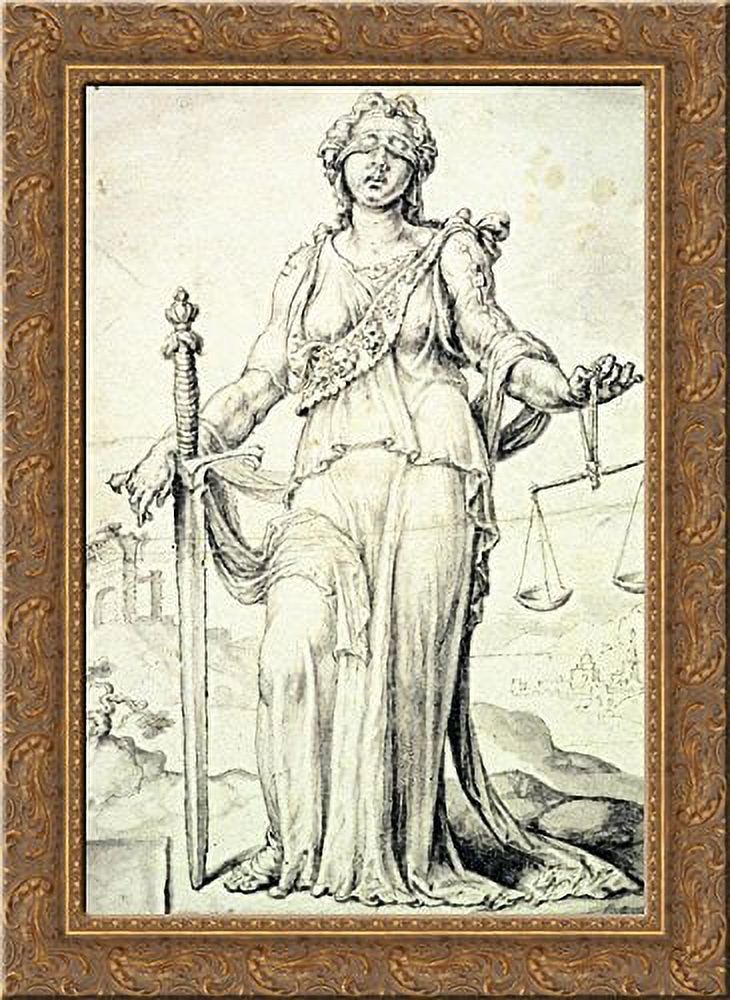 Portrait of Lucrezia de' Medici 24x18 Gold Ornate Wood Framed