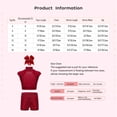 thumbnail image 5 of Haitryli Kids Girls Cheerleading Outfits Athletic Rhinestone Crop Top with Shorts and Headwear Yoga Costume Hot Pink 8, 5 of 5