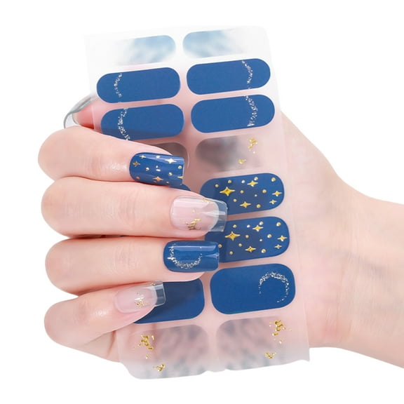 lanema Gradient Gels Nail Sticker French Tip Gels Nail Wraps Trendy Nails Polish Strips