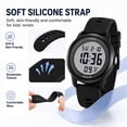 thumbnail image 3 of Kids Digital Watch for Age 4-12 Outdoor Multifunction Watch with Silicone Strap,EL Backlight,Alarm,Stopwatch,Waterproof Watch for Boys Girls, 3 of 9