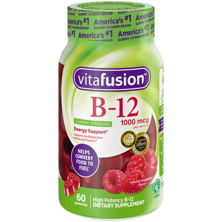 vitafusion Vitamin B-12 1000 mcg Gummy Vitamins, (Best Vitamin B12 Supplement)