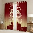 thumbnail image 2 of Erosebridal Football Glendale Curtains Pack of 2 (38x54), Soccer Sport 30%-50% Black Out Curtains, Wheat Red Curtains for Living Room, Window Curtains Bedroom Decorative, 2 of 6