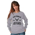 thumbnail image 4 of Us Air Force USAF Power Wings Logo Unisex Plus Size Sweatshirt Brisco Brands 3X, 4 of 5