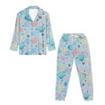 thumbnail image 4 of DISNIMO Starfish Shell Printed Womens Pajama Sets 2 Piece Pjs Button Down Sleepwear Long Sleeve Lounge Set with Pockets Fashion Soft Nightwear with Long Pants, 4 of 7