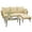 Khaki/Beige, variant on Costway 3 PCS L-Shaped Patio Sofa Set Conversation Furniture with Cushions Deck Garden black