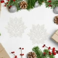 thumbnail image 2 of CoreLiving White Glitter Snowflake Ornaments - 12 Pcs Plastic Snowflake Decorations, Large Snowflakes for Winter Wonderland, Hanging Ceiling and Tree Decor for Holiday Crafts, 2 of 7