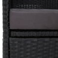 thumbnail image 5 of vidaXL Outdoor Sofa Bed with Canopy Poly Rattan Black, 5 of 5