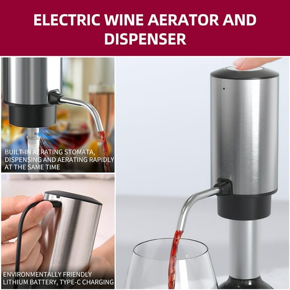 Electric bottle opener,Pump With Wine Stopper Bar Usb Wine Set With 4-in-1 Set Bottle Opener Cutter And Decanter Pump Wine Decanter Opener Wine With Bottle And Wine Opener 4-in-1 With Opener