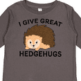 thumbnail image 4 of Inktastic I Give Great Hedgehugs with Cute Hedgehog Boys or Girls Long Sleeve Toddler T-Shirt, 4 of 5