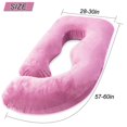 thumbnail image 3 of Almohada de embarazo AMCATON en forma de U de 150 cm para dormir, color morado, 3 of 8