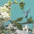thumbnail image 2 of Novak, Rick 15x15 Gold Ornate Wood Framed with Double Matting Museum Art Print Titled - Hummingbird Florals I, 2 of 4
