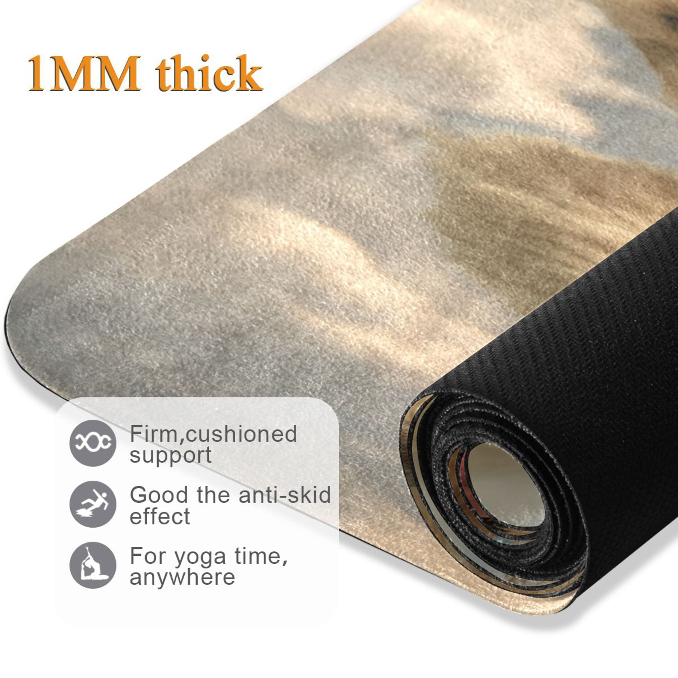 BZSMCE Yoga Mat Women Fitness Mat Fluffy Cloud Curly Pup Pattern