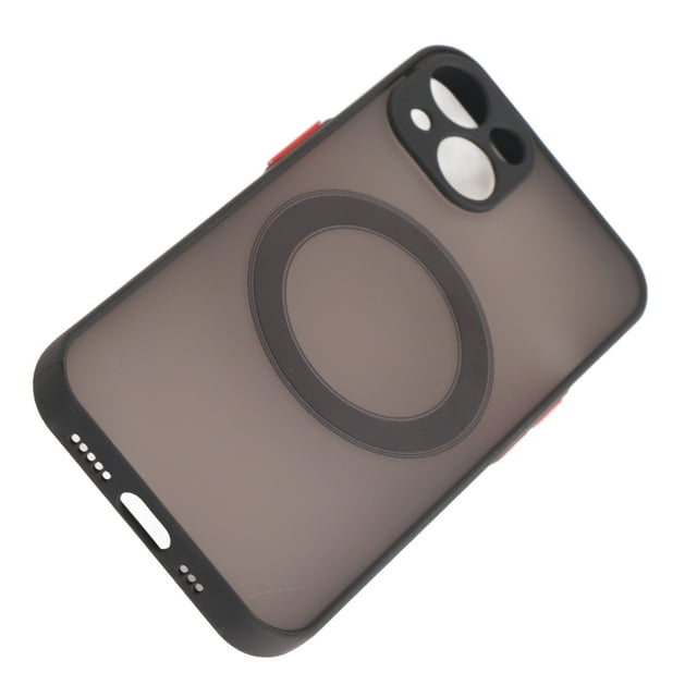 Funda magnética para iPhone con tacto de piel y carga inalámbrica, funda protectora para teléfono, todo incluido, a prueba de caídas, color negro, para iPhone 13