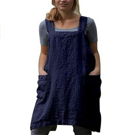 

Emmababy Women Cotton Linen Apron with Pockets