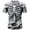 Black, variant on Mens Graphic T-shirts Short Sleeve Crewneck Tops 3D Skull Graphic Edgy Fashion Loose Comfortable T Shirts for Man White XL