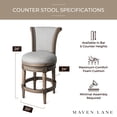 thumbnail image 5 of Maven Lane Pullman Wooden Swivel Kitchen Stool, Reclaimed Oak, Set of 2, 5 of 6