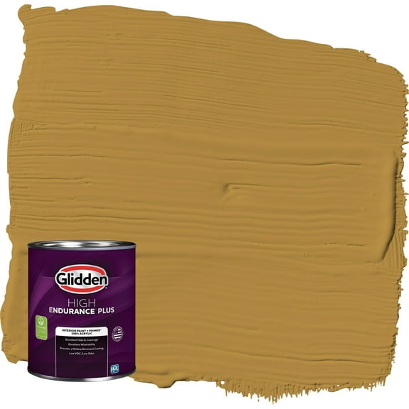 Glidden HEP Butterscotch Ripple / Yellow Semi-Gloss Interior Paint with Primer, 1 Quart