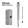 thumbnail image 5 of SDS Plus Hammer Drills Wall Hole Saw Drill Bit Set Cutter Tools with Round Shaft Concrete Cement Stone Hole Opener,35mm, 5 of 5
