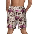 thumbnail image 4 of Goofa Rose Flowers Printed Men's Swim Trunks Board Shorts Quick Dry Mens Swimming Trunks with Compression Liner,Breathable Fit Hawaii Beach Shorts-Small, 4 of 9