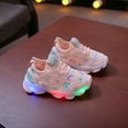 thumbnail image 3 of Girls Slip On Casual Shoes Fashion LED Light Up Rhinestone Sneakers Comfortable Non Slip Princess Shoes, 3 of 7
