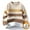 Z01, variant on Men's Heavyweight Casual Printing Round Neck Striped Knit Sweater