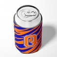 thumbnail image 4 of Letter Q Initial Tiger Stripe - Blue Orange  Can or Bottle Hugger, 4 of 5