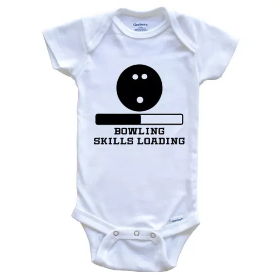 Baby Bodysuit BELLA CANVAS Bowling Skills Loading Funny Bowler Humor One Piece Baby Bodysuit