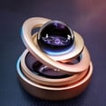 thumbnail image 3 of Solar Powered Rotating Double Ring Car Aromatherapy Hanging Home Decor, Long Lasting Fragrance Auto Rotate Ornament, Non Toxic Car Interior Air Freshener Decoration for Daily Use, A, 3 of 5