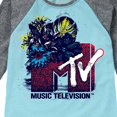 thumbnail image 3 of MTV Logo - Americana Tropic - Toddler And Youth Girls Raglan Graphic T-Shirt, 3 of 5