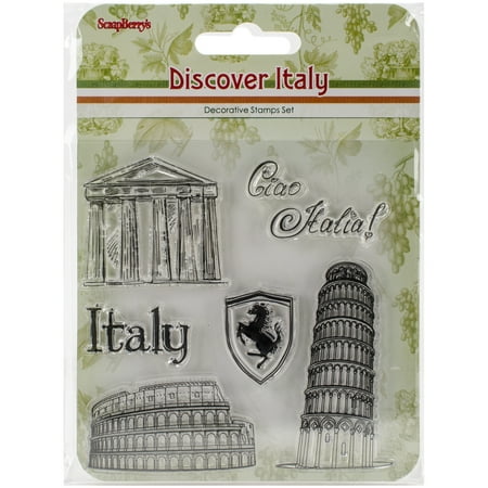 ScrapBerry's Discover Italy Clear Stamps 4"X4"-Italy
