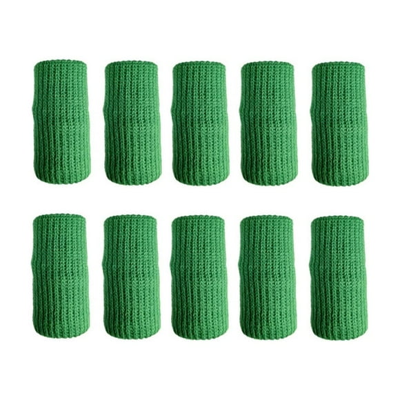 Xingzhi 10 Pieces/Set Portable Knuckle Sleeve Left Right Hand Elastic Breathable Knuckles Brace Protector Protective Gloves Sports Gear Green