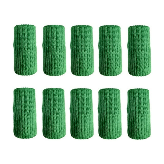 Maoww 10 Pieces/Set Portable Knuckle Sleeve Left Right Hand Elastic Breathable Knuckles Brace Protector Protective Gloves Sports Gear Green