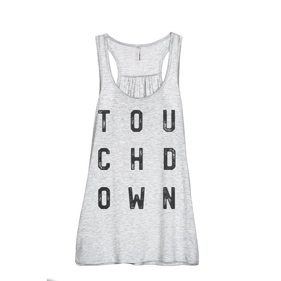 Touchdown Women's Fashion Sleeveless Flowy Racerback Workout Yoga Tank Top Sport Grey Medium