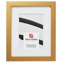 Craig Frames Confetti, 18x24 inch Modern Gold Picture Frame Matted for a 12x18 Photo
