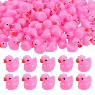 Cidinge 220 Pcs Mini Luminous Resin Ducks – Glow In The Dark Tiny Ducks For DIY Garden, Dollhouse, Aquarium, Party Decor – 11 Colors, 1.5cm Micro Landscape Accessories