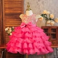 thumbnail image 5 of TBWNWG Elegant Satin Party Dress For Girls Festive Style Gown For Toddlers And Little Children Occasion Attire,Sizes 9-10 Years, 5 of 9