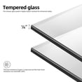 thumbnail image 6 of Aukfa Pivot Bifold Shower Door, 34" W x 58" H, 1/4" SGCC Tempered Glass Tub Bathtub Door Panel, Black, 6 of 8