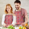 thumbnail image 5 of Red Skull Flower Cross Pattern Apron-Garden Aprons for Women with Pockets-Cotton Linen Waterproof Kitchen Cooking Gardening Aprons Adjustable for Kitchen,Cooking,BBQ and Salon 33x27 Inch, 5 of 7