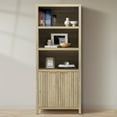 thumbnail image 6 of ARKANTOS 5 Shelf Bookcase with Doors Adjustable Shelf and Storage Cabinet Coastal Oak, 6 of 7