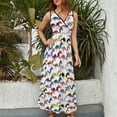 thumbnail image 4 of Off to the Horse Races Jockey Silks Pattern Sleeveless Dress loose summer dress cocktail dresses summer dress woman, 4 of 6